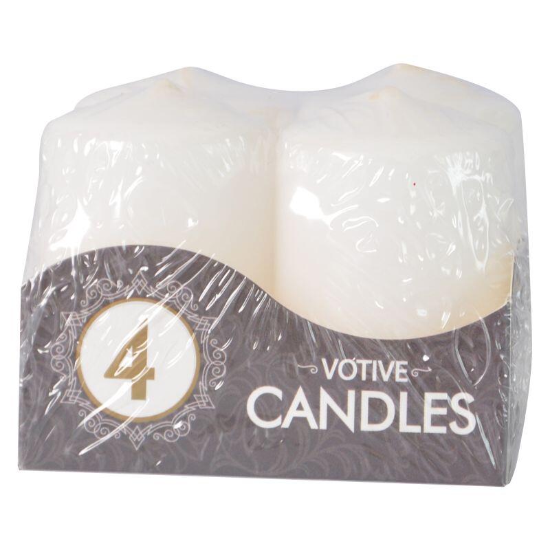 svíčka adventní 60x40mm BÍ (4ks) 0.25 Kg MTA MAXMIX Sklad14 716167