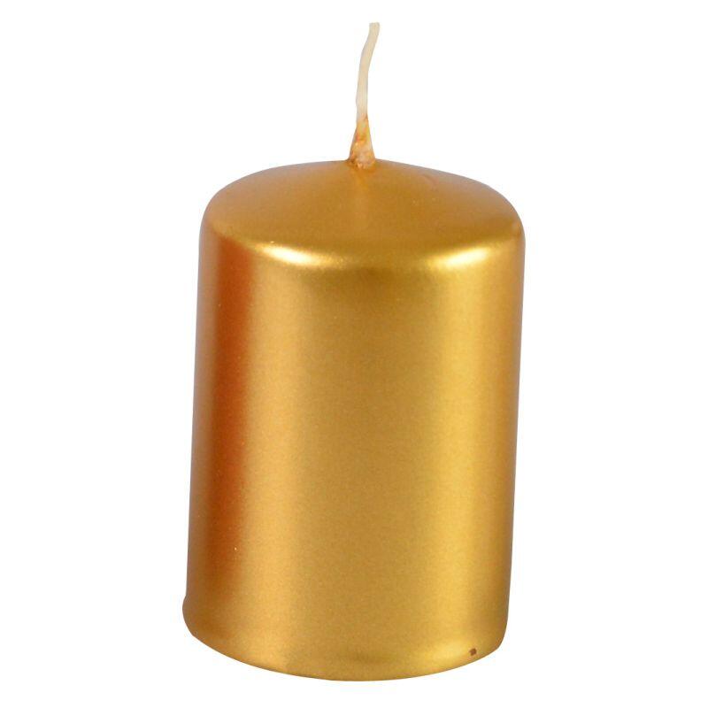 svíčka adventní 60x40mm ZLA metalická lesk. (4ks) 0.25 Kg MTA MAXMIX Sklad14 716173