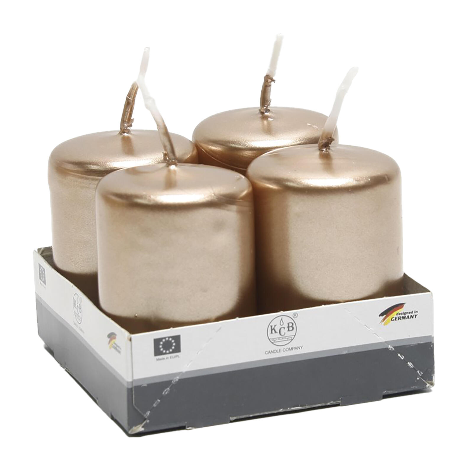 svíčka adventní 60x40mm MĚĎ metalická lesk. (4ks) 0.25 Kg MTA MAXMIX Sklad14 716177