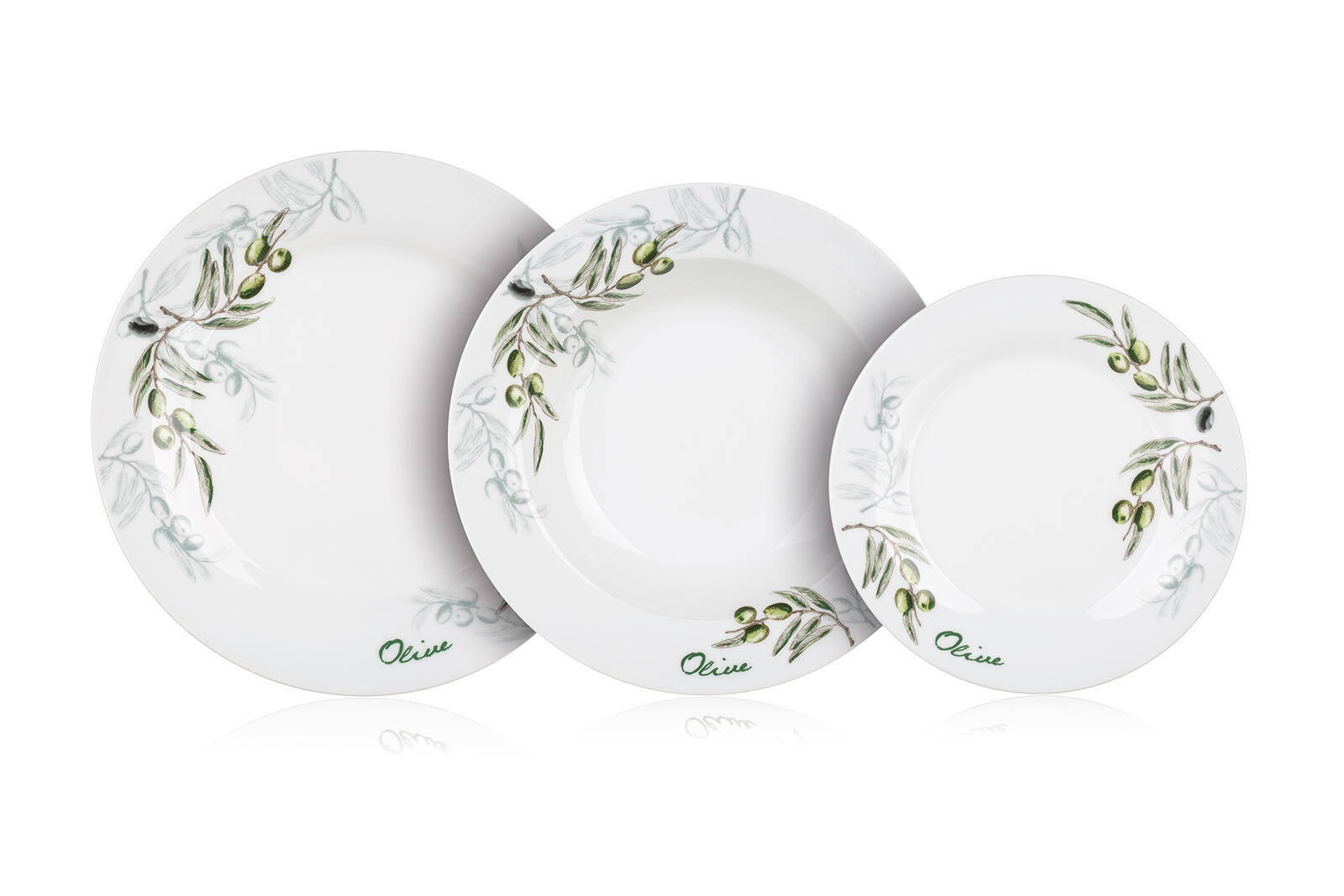 sada jídelní OLIVES 18díl. porcelánová BÍ 7.87 Kg MTA MAXMIX Sklad14 369346