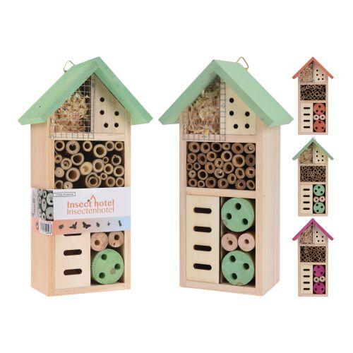 hotel hmyzí 26x13x8,5cm dřevěný mix barev 0.46Kg MAT MAXMIX Sklad14 385593