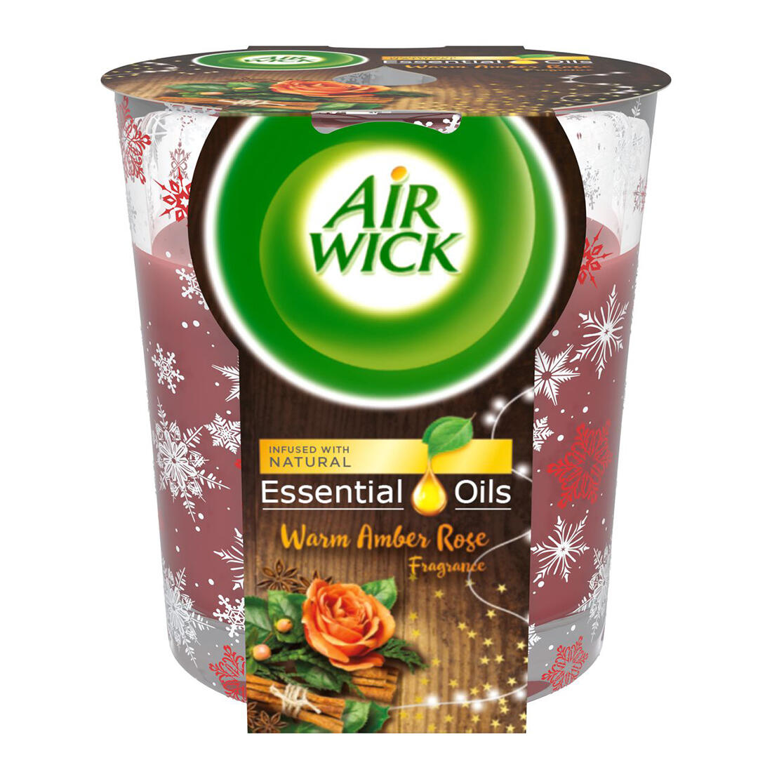 svíčka vonná sklo JANTAROVÁ RŮŽE 105g AIRWICK 0.11 Kg MAXMIX Sklad14 821190 32