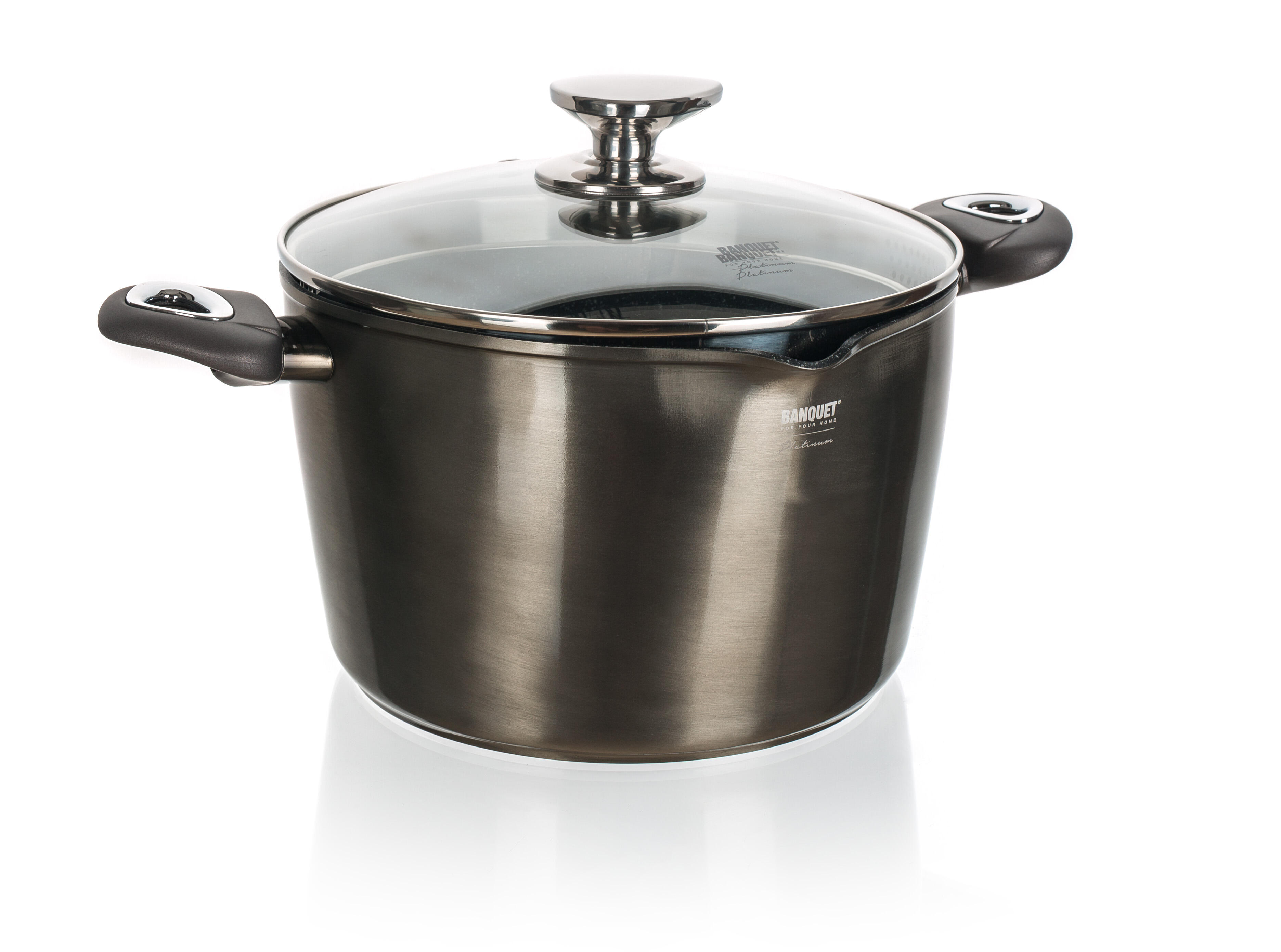 hrnec 24x14,5cm 6,2l nepřiln.povrch METALLIC PLATINUM
