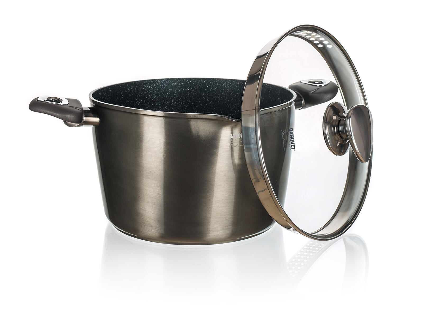 hrnec 24x14,5cm 6,2l nepřiln.povrch METALLIC PLATINUM