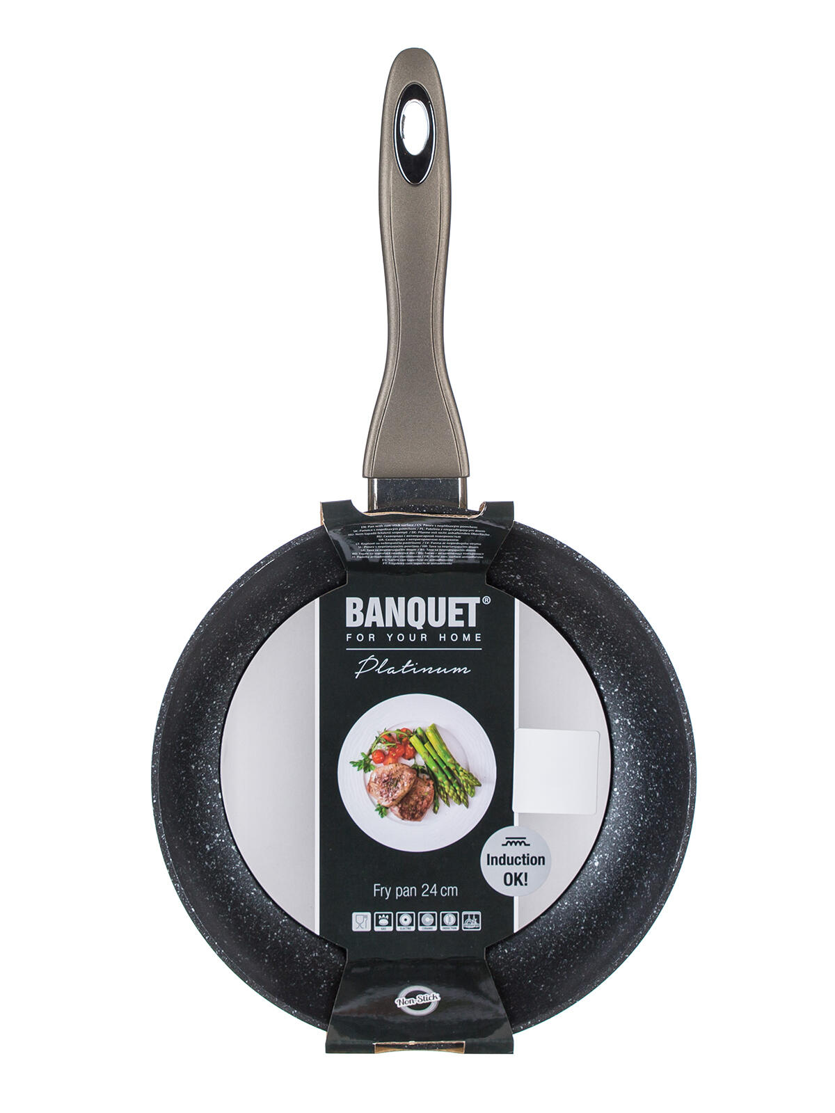 pánev 24x4,8cm nepřiln.povrch METALLIC PLATINUM 0.81 Kg MTA MAXMIX Sklad14 369391