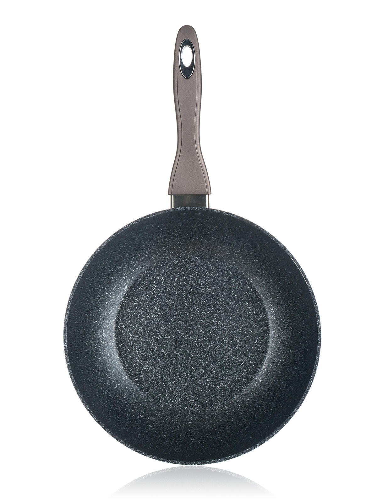 pánev WOK 28x7,8cm nepřiln.povrch METALLIC PLATINUM 1.05 Kg MTA MAXMIX Sklad14 369393