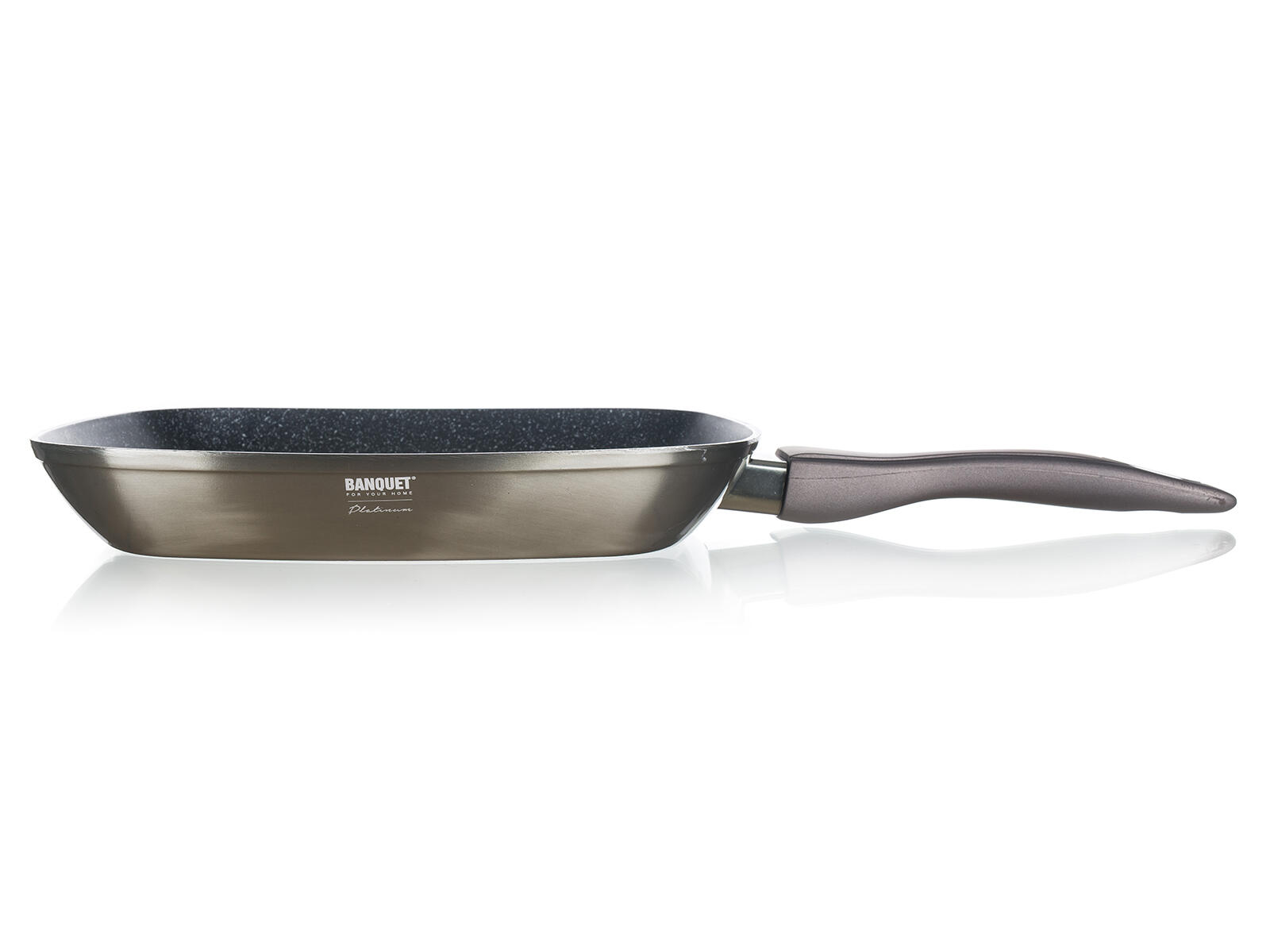 pánev steaková 28x28x4,8cm nepřiln.povrch METALLIC PLATINUM 0.94 Kg MTA MAXMIX Sklad14 369394