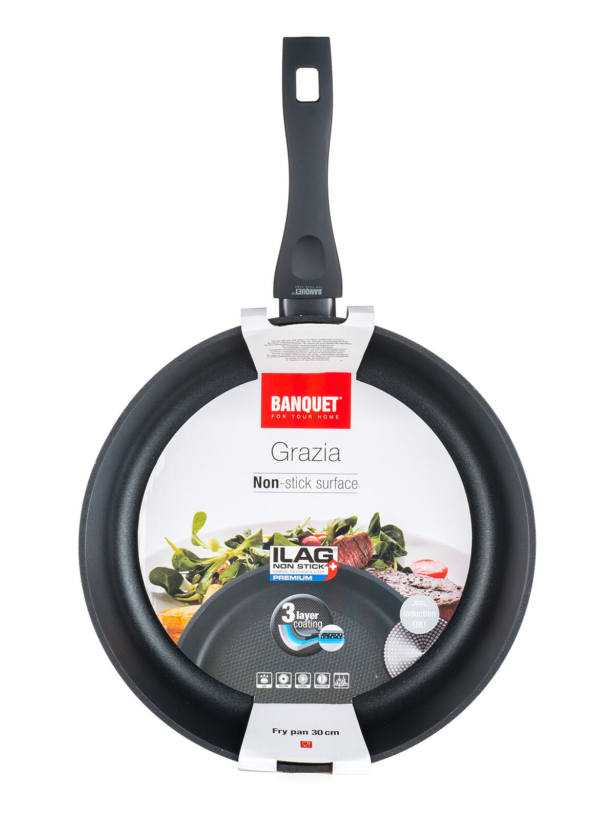 pánev 30x6,2cm/4mm nepřiln.povrch GRAZIA 1.33 Kg MTA MAXMIX Sklad14 369427