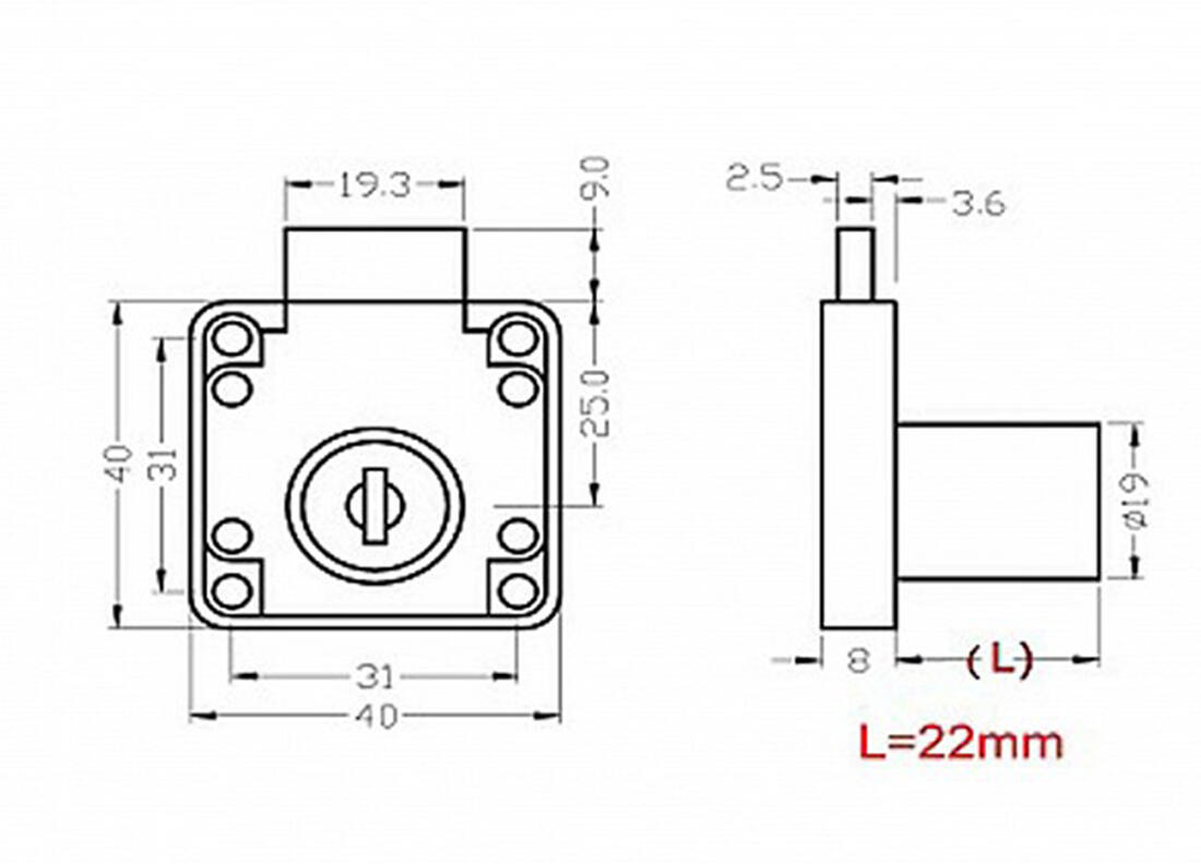 zámek zásuvkový ARMSTRONG Ni 507-22(11) 0.1 Kg MTA MAXMIX Sklad14 523007 8590531360039