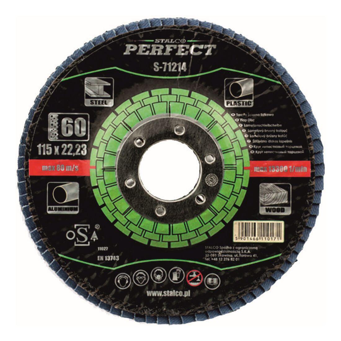 kotouč lamelový 115x22,23mm zr. 40 korundový STALCO 0.09 Kg MTA MAXMIX Sklad14 673221