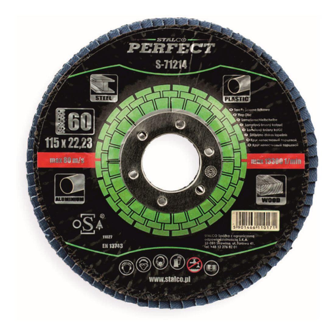 kotouč lamelový 115x22,23mm zr. 80 korundový STALCO 0.09 Kg MTA MAXMIX Sklad14 673223