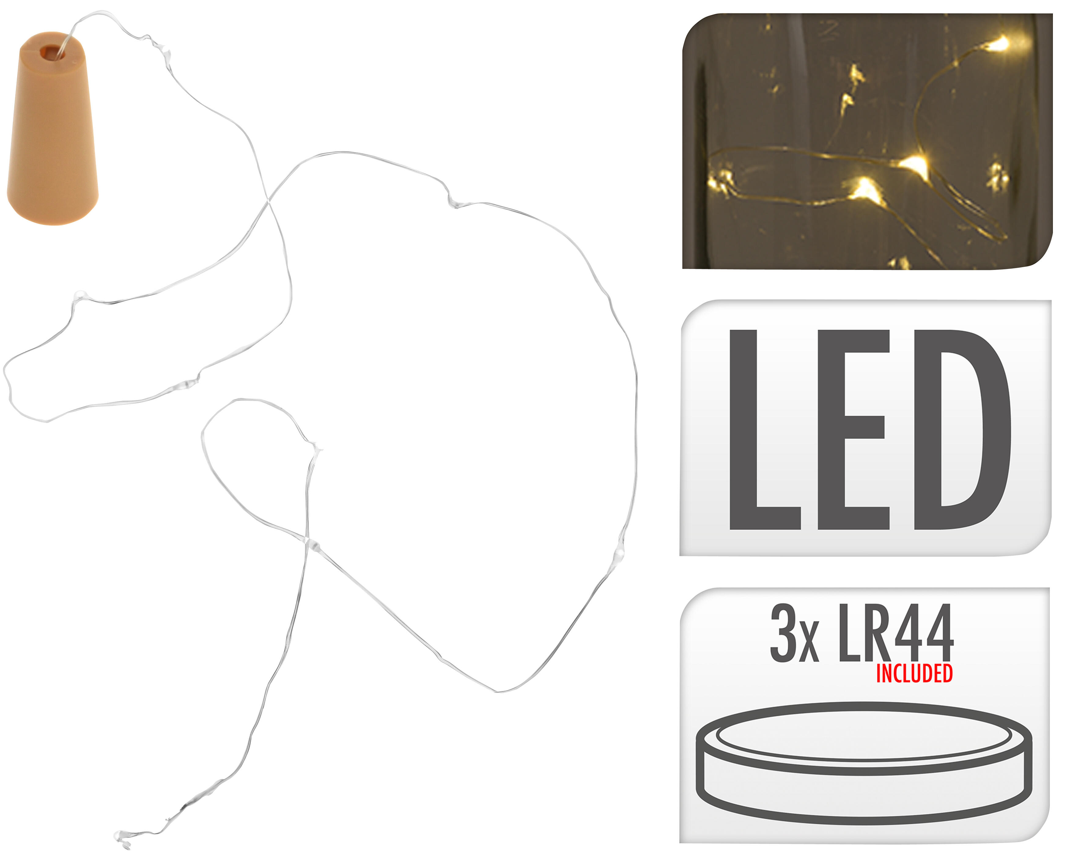 osvětlení do láhve ZÁTKA 8LED 0.01 Kg MTA MAXMIX Sklad14 385695