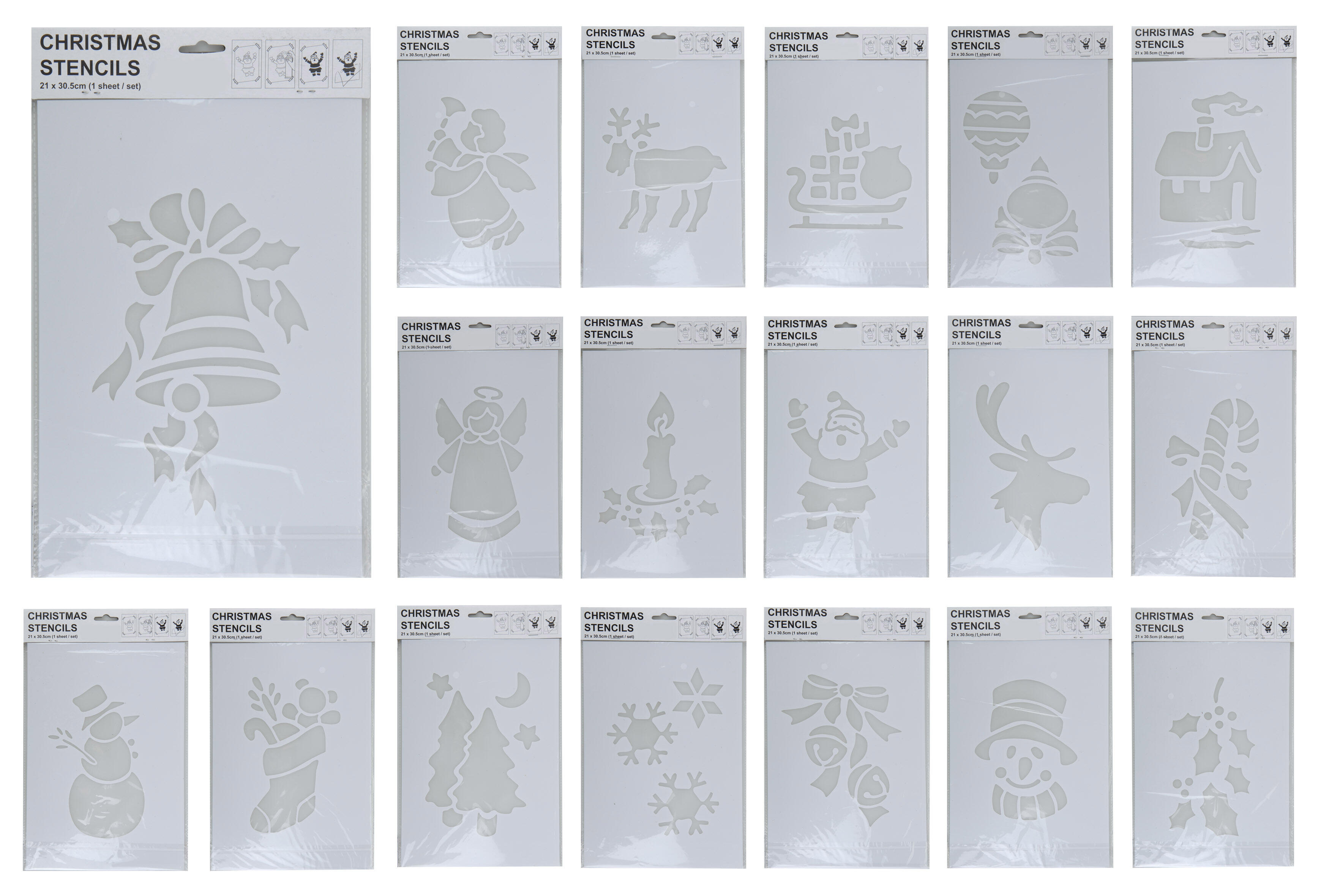 šablona vánoční 35x22x0,2cm PVC BÍ mix dekorů 0.02 Kg MTA MAXMIX Sklad14 385731