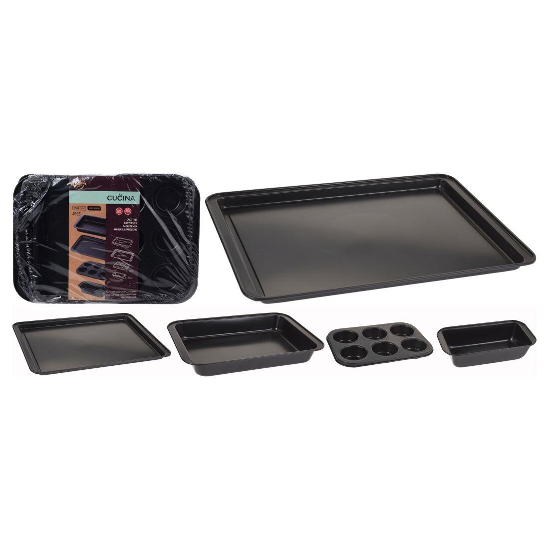 sada na pečení 4díl. (plech, pekáč, 2x forma) nepřiln.povrch 1.05 Kg MTA MAXMIX Sklad14 385838