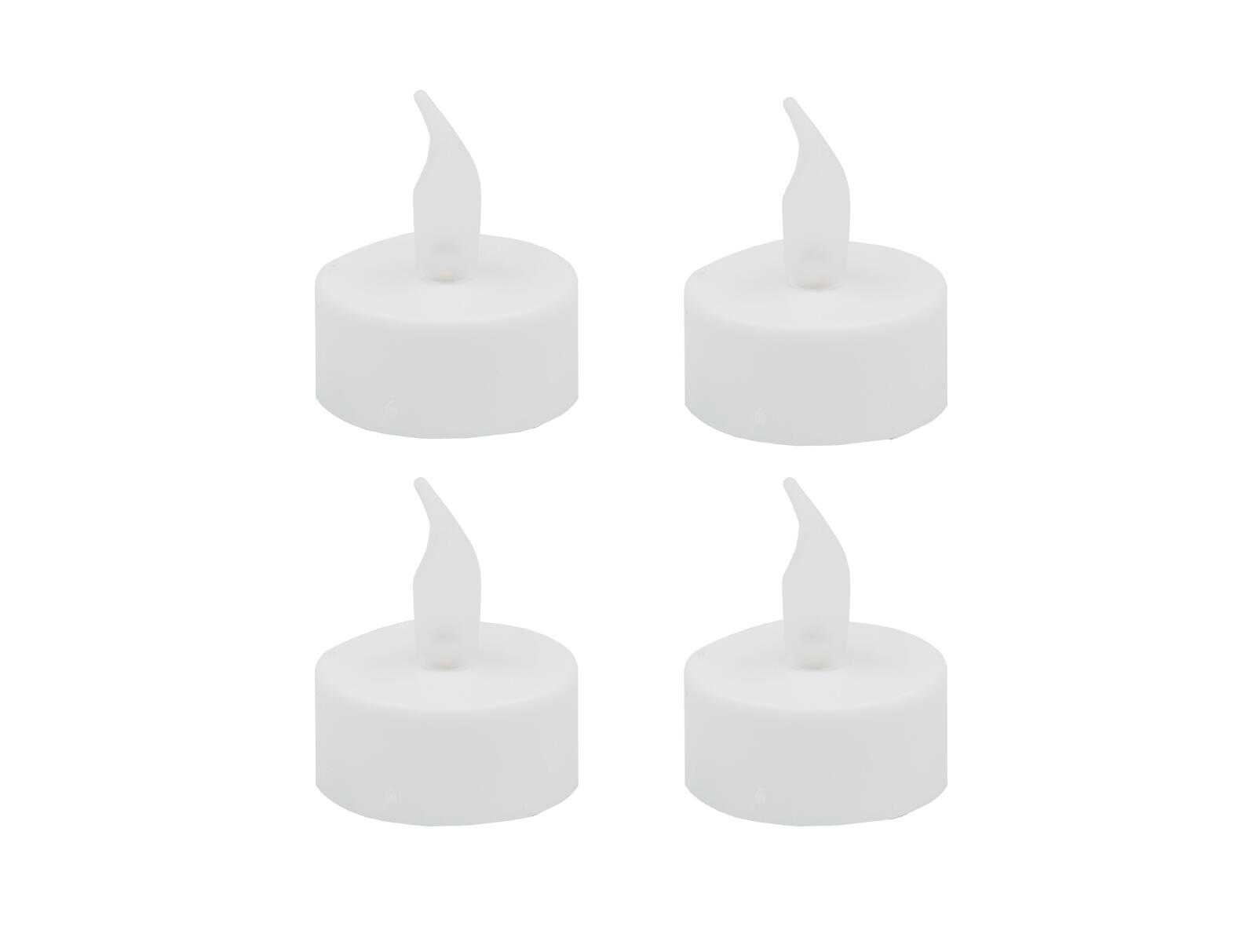 svíčka čajová LED pr.3,5cm BÍ (4ks) s bateriemi, časovačem 0.05 Kg MTA MAXMIX Sklad14 385875