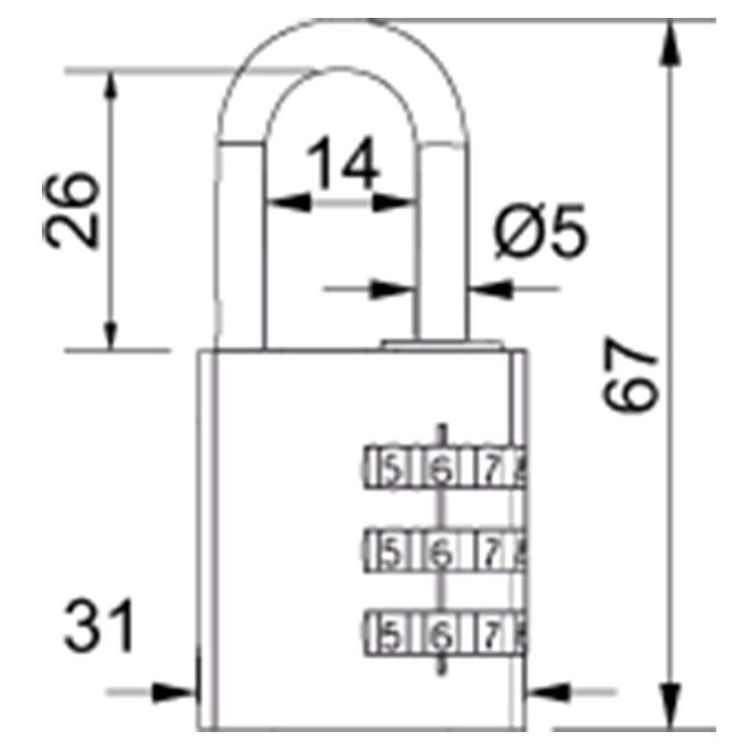 zámek visací kódový RV.12002.30 mix barev 0.06 Kg MTA MAXMIX Sklad14 495039