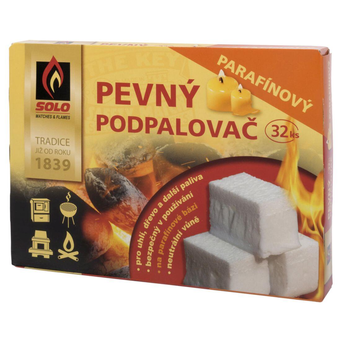 podpalovač pevný parafínový SOLO (32ks) 0.22 Kg MTA MAXMIX Sklad14 667531