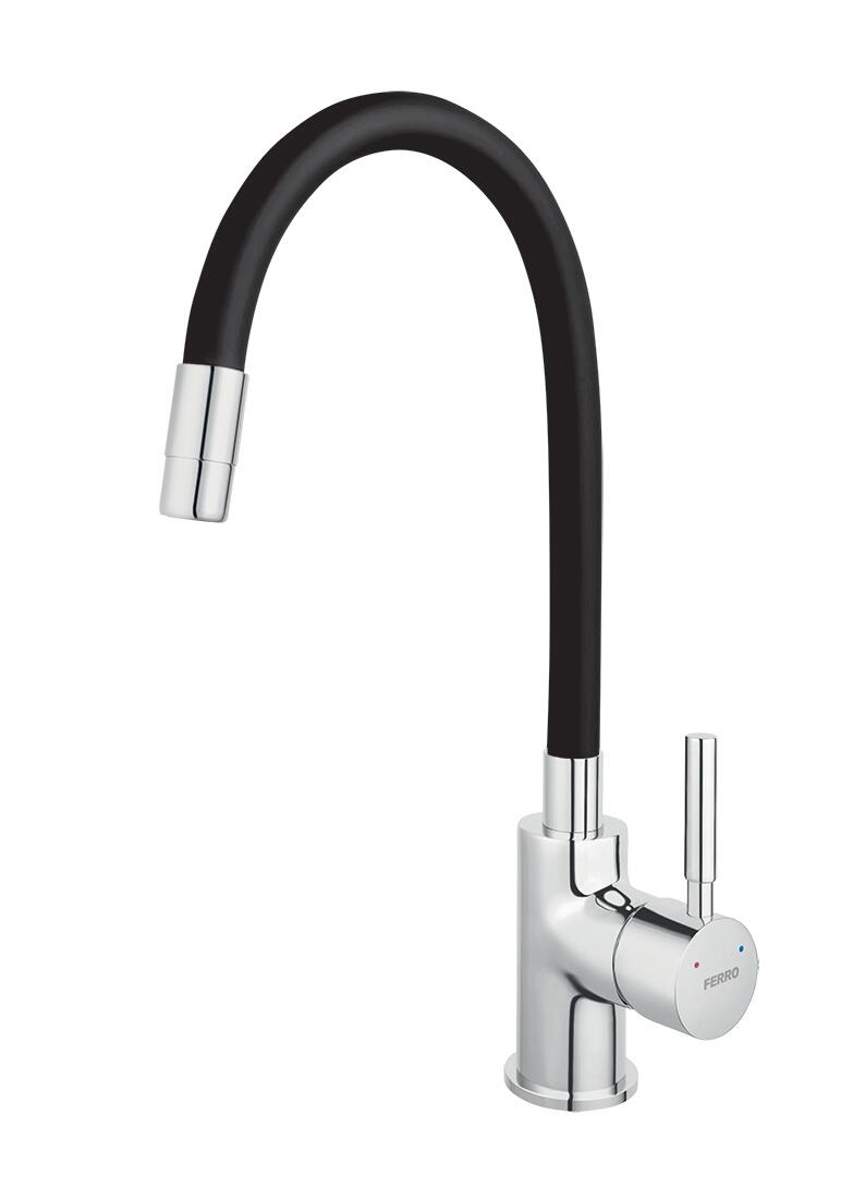 baterie FERRO 70710,0C stoj.dřez, ram.elastické ČER/Cr 1.45 Kg MTA MAXMIX Sklad14 598260