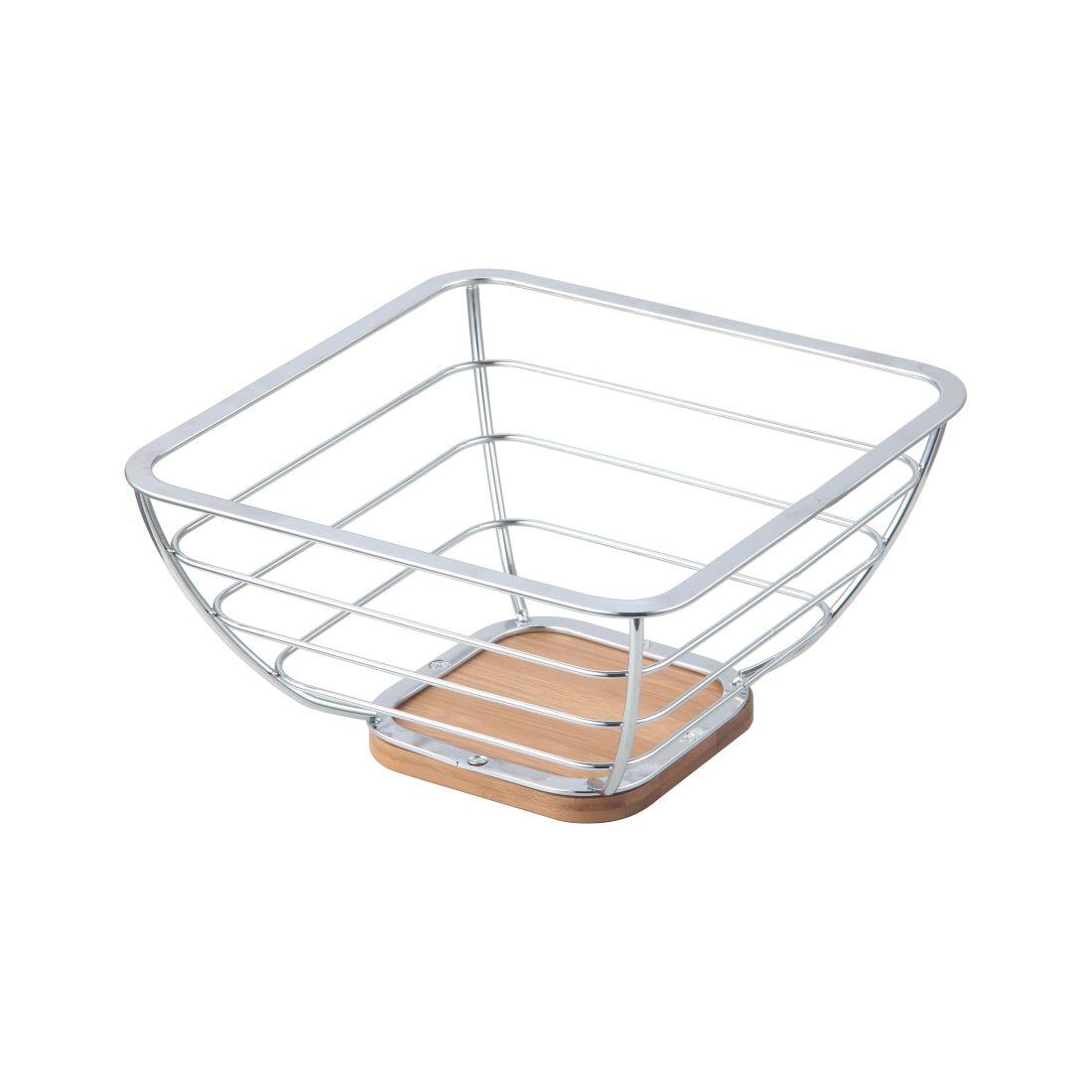 mísa na ovoce 24x24x12cm Cr+bambus 0.55 Kg MTA MAXMIX Sklad14 399920