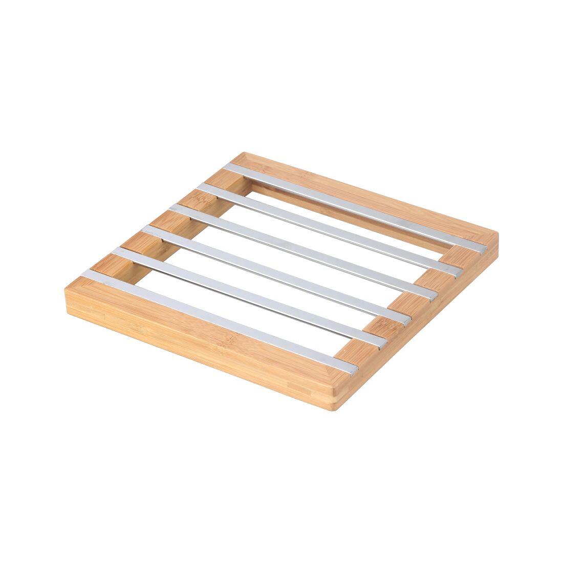 podložka pod hrnec 22,2x22,2x2cm Cr+bambus 0.52Kg MAT MAXMIX Sklad14 399922