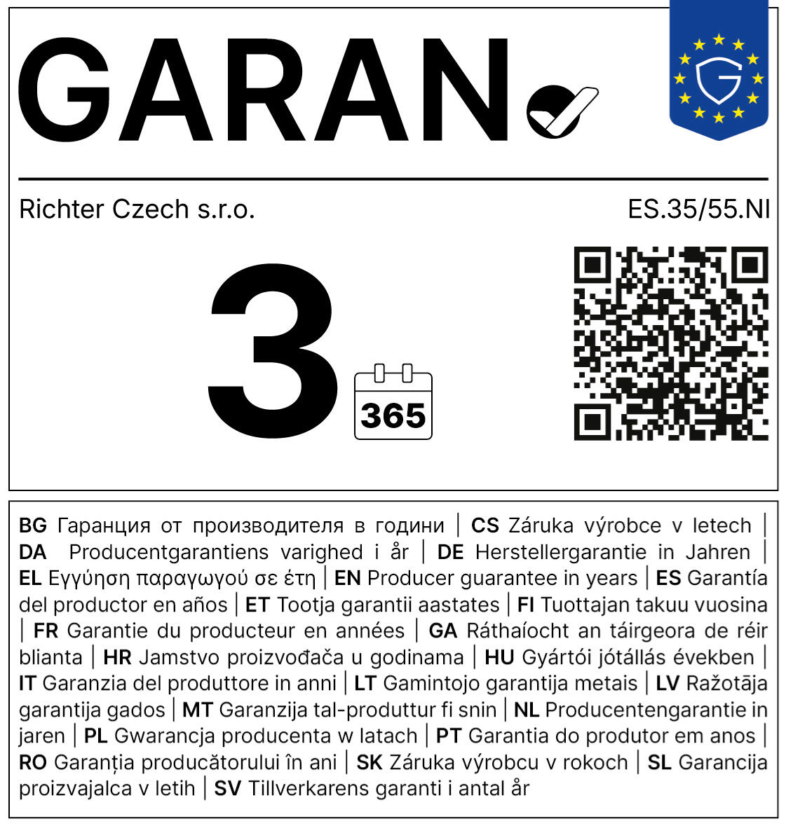 vložka cylindrická 35+55 6kl. Ni, 3.třída bezpečnosti  RICHTER 0.35 Kg MTA MAXMIX Sklad14 495064 8592218020700