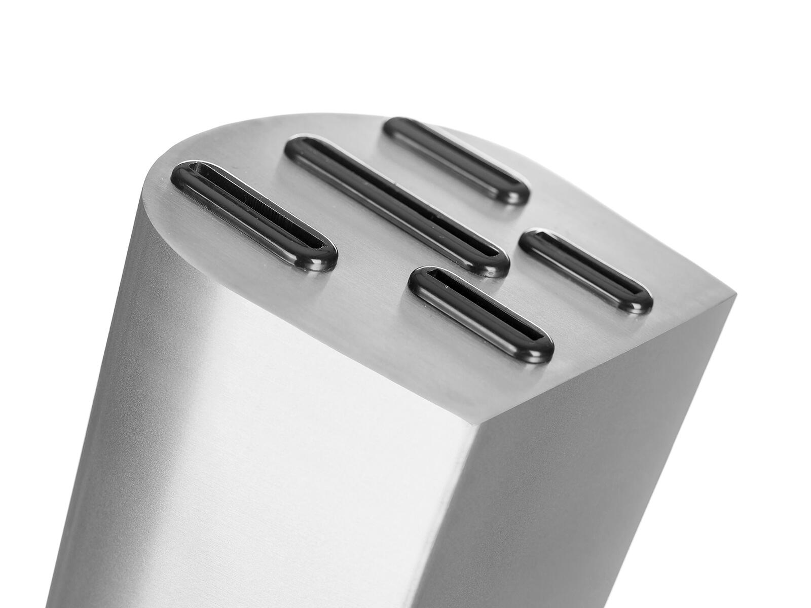 nůž METALLIC Platinum nerez sada 5díl. + stojan nerez