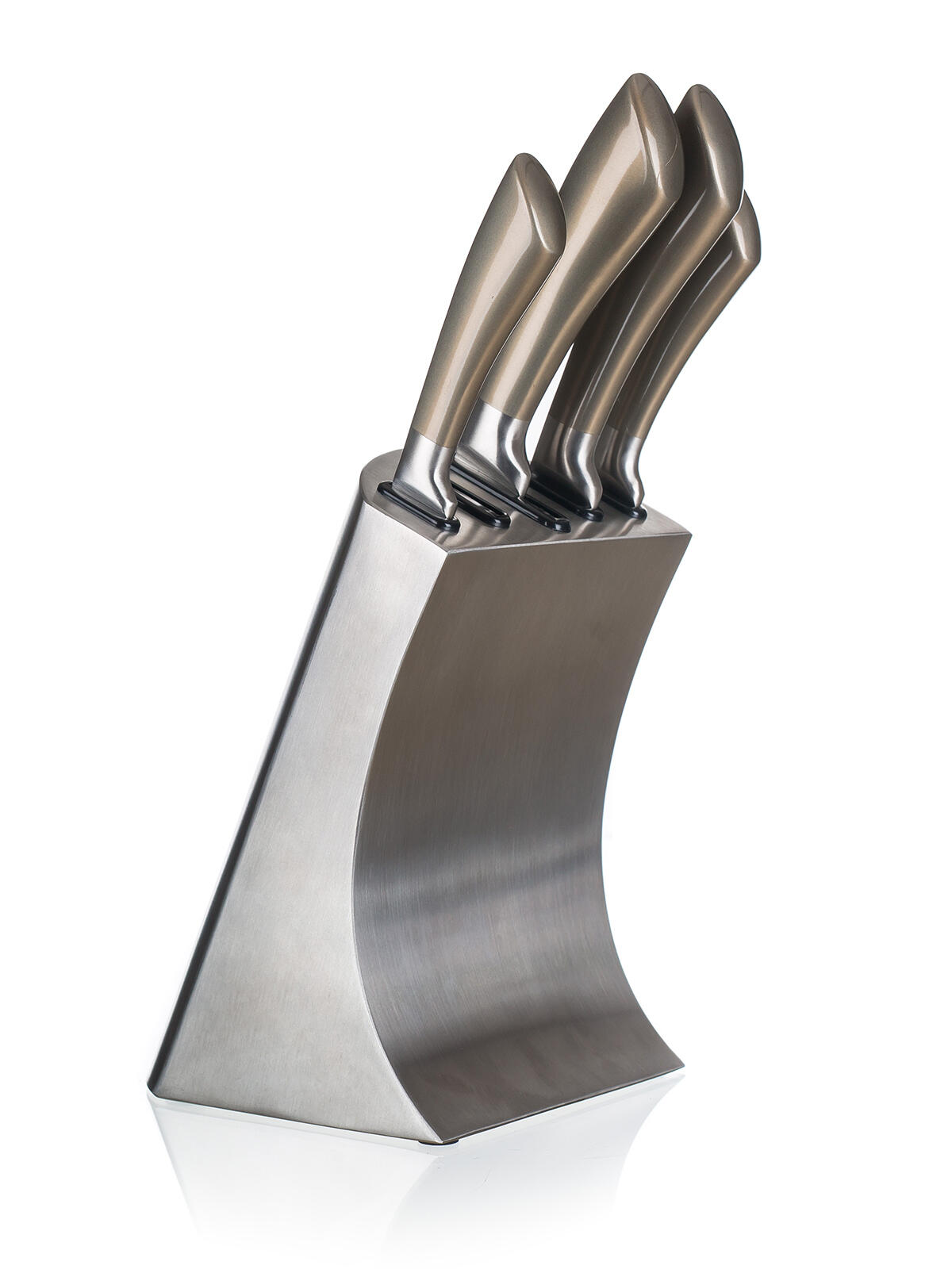 nůž METALLIC Platinum nerez sada 5díl. + stojan nerez