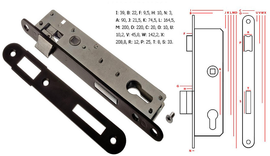 zámek zadl. 90/40 P-L ZZB3 0.42 Kg MTA MAXMIX Sklad14 523859