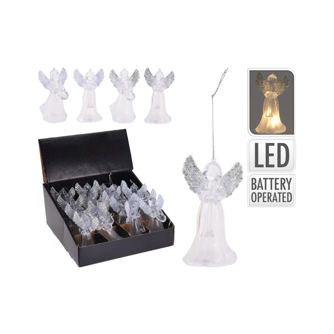 dekorace LED ANDĚL 11,5x6,5x6,5cm závěs mix 0.06 Kg MTA MAXMIX Sklad14 385964