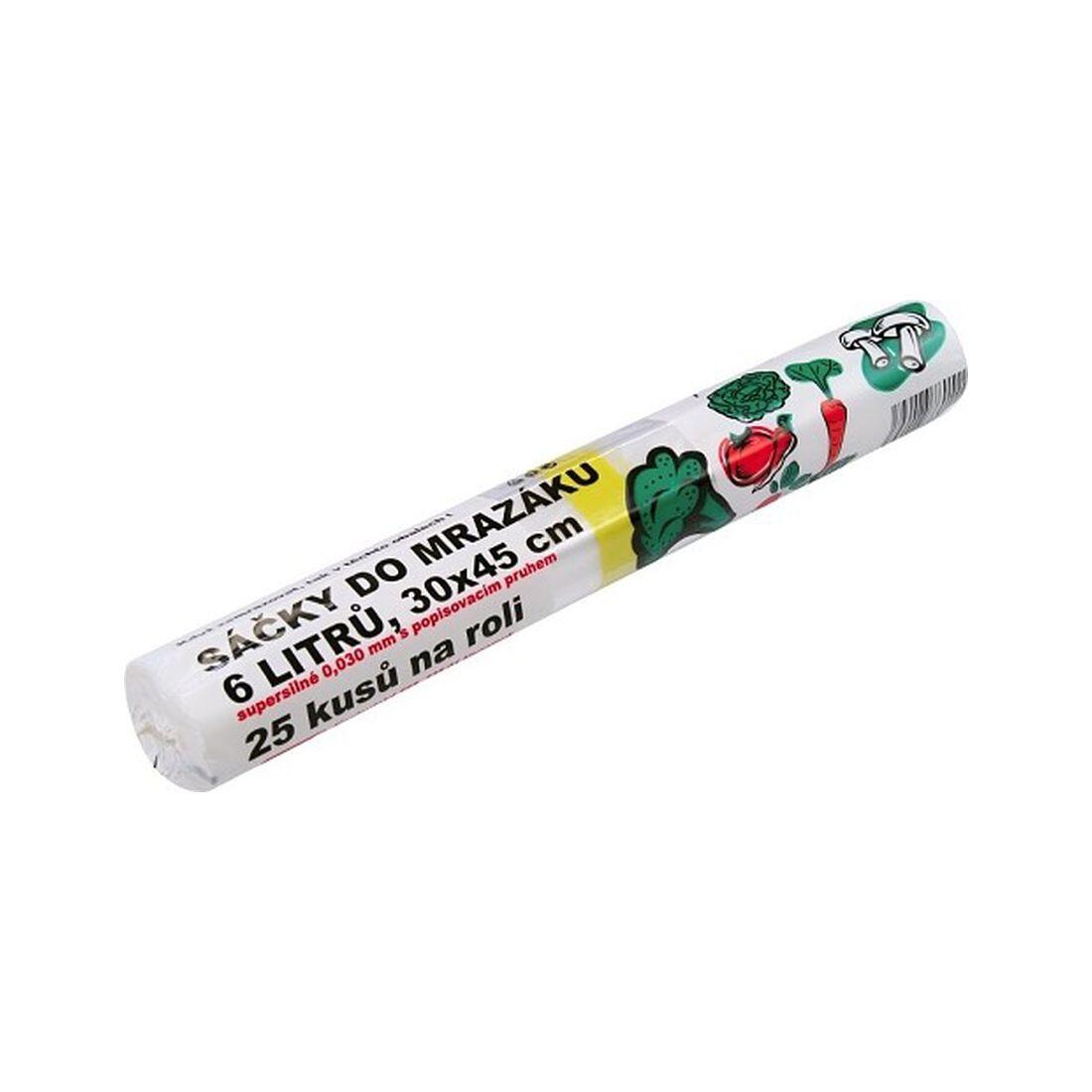 sáček do mrazničky s popis. pruhem 6l  (25ks)  silný 0.18 Kg MTA MAXMIX Sklad14 281564