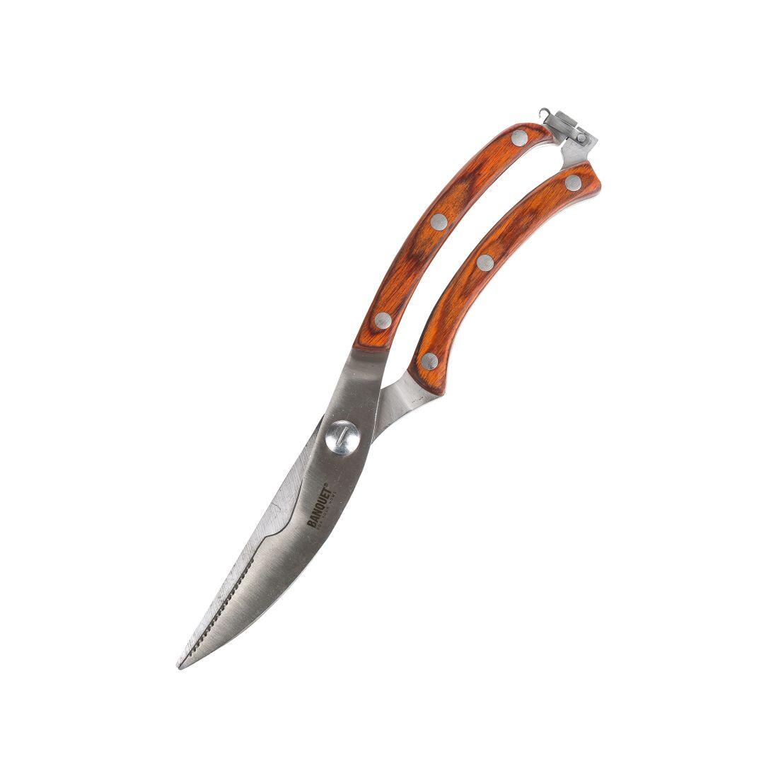 nůžky na drůbež CULINARIA 25,5cm, ocel/dřev.rukojeť 0.28 Kg MTA MAXMIX Sklad14 369623