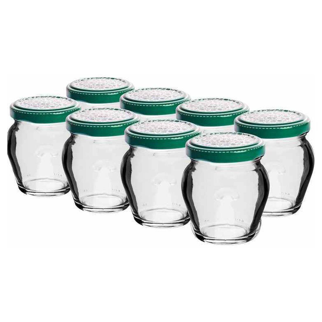 sklenice 106ml s barevným víčkem 53 (8ks) 0.85Kg MAT MAXMIX Sklad14 330343