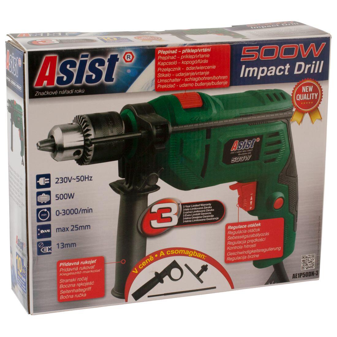 vrtačka příkl. el. 500W, 13mm ASIST 2.1 Kg MTA MAXMIX Sklad14 723566