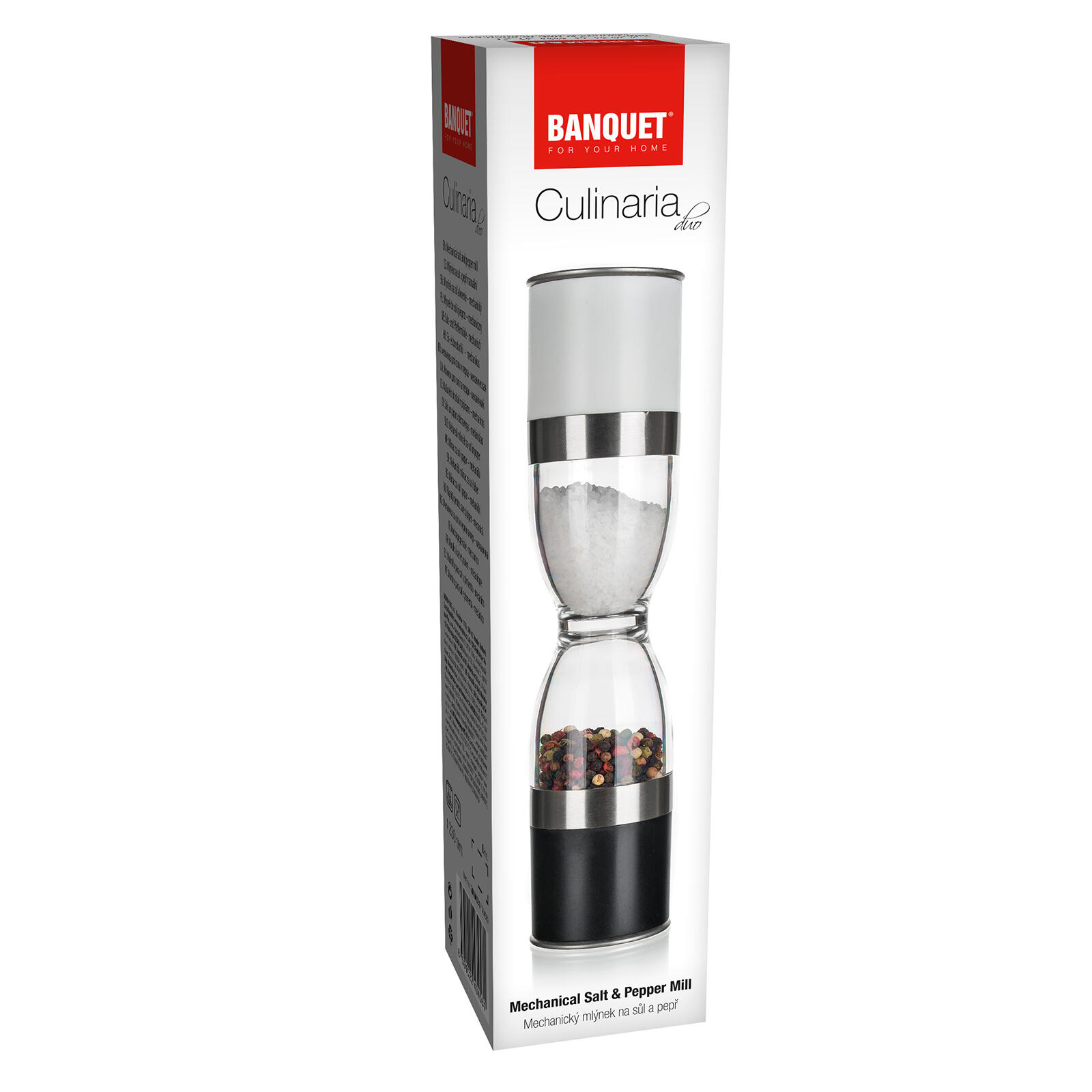 mlýnek na koření 23x5cm 2v1 CULINARIA Duo nerez/akryl 0.24 Kg MTA MAXMIX Sklad14 369814