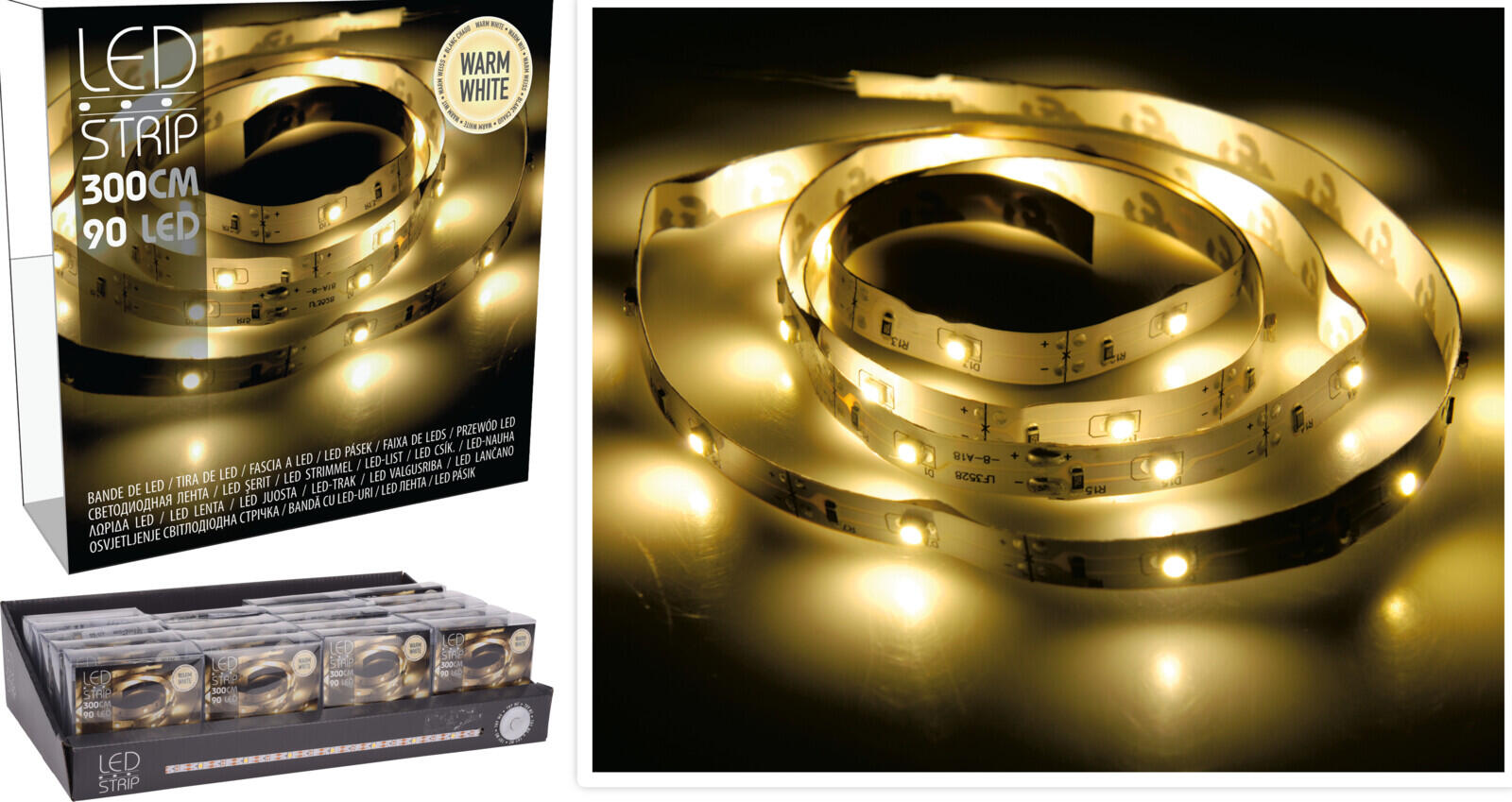 pásek 3m 90LED teplá BÍ 0.05 Kg MTA MAXMIX Sklad14 386094