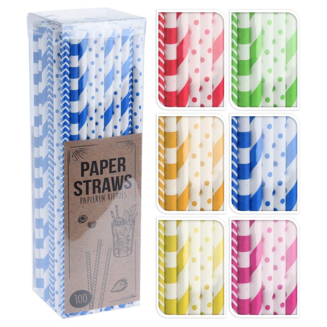 brčka 6x195mm papírová mix barev a dekorů (100ks) 0.11 Kg MTA MAXMIX Sklad14 386104