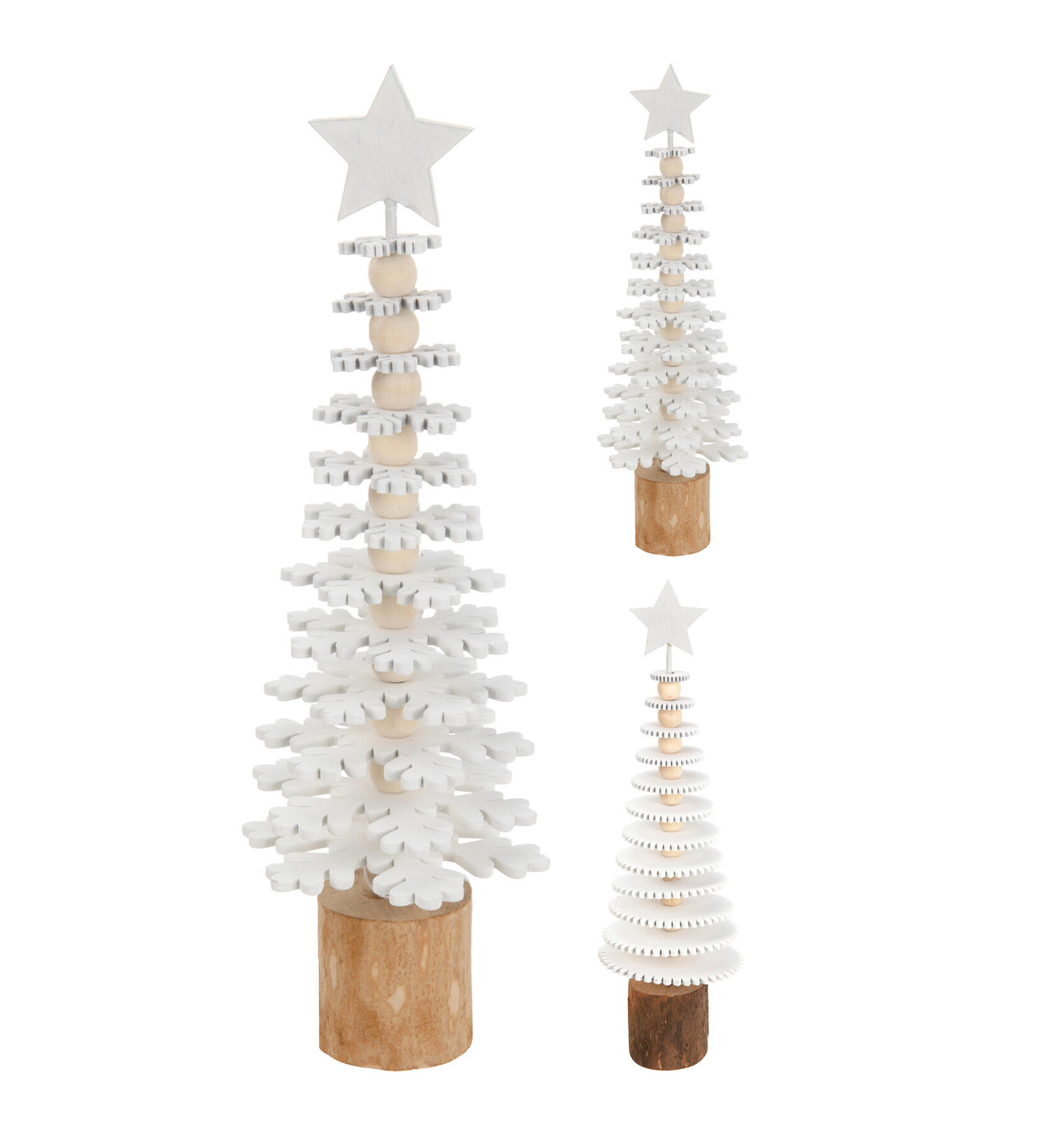 dekorace STROM 25x7,5cm dřev. BÍ mix tvarů 0.07 Kg MTA MAXMIX Sklad14 386129