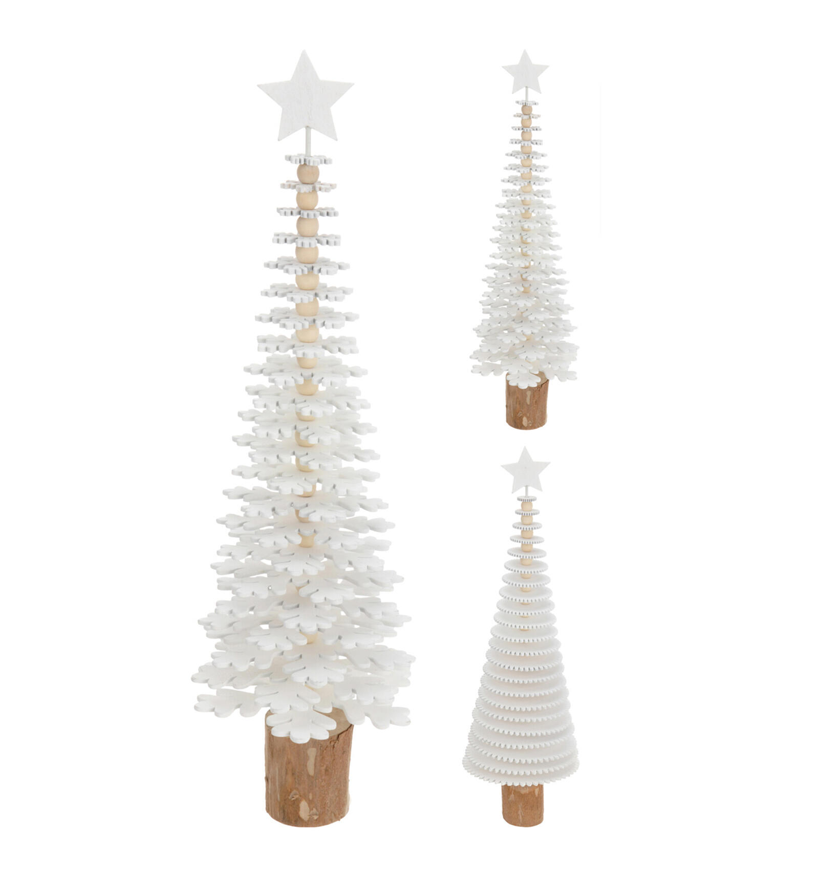 dekorace STROM 40x12cm dřev. BÍ mix tvarů 0.21 Kg MTA MAXMIX Sklad14 386131