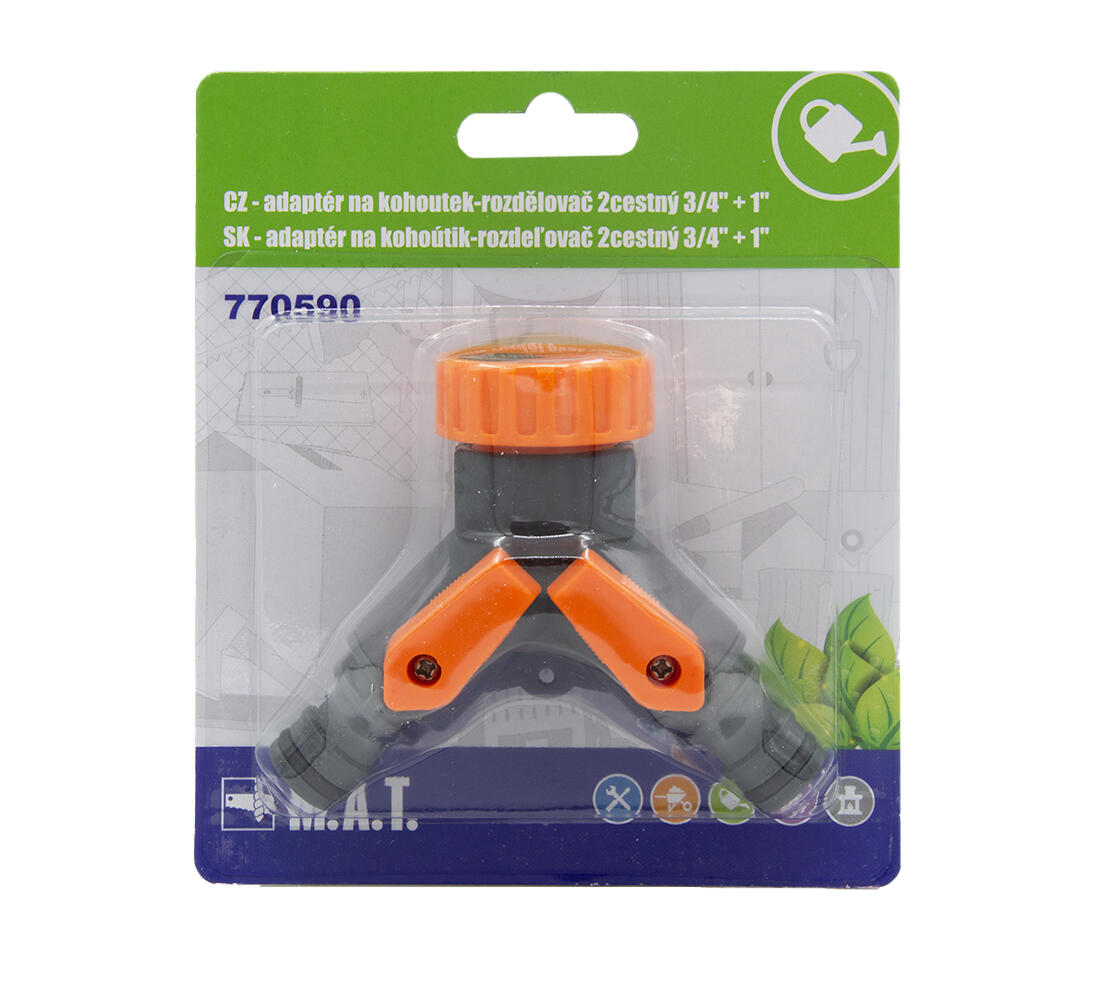 adaptér na kohoutek-rozdělovač 2cestný 3/4" + 1" 0.04 Kg MTA MAXMIX Sklad14 770590