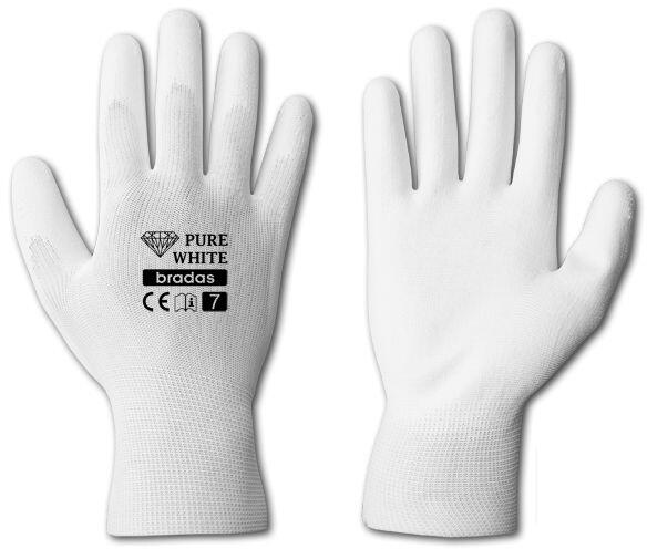 rukavice PURE WHITE PU  7 0.03 Kg MTA MAXMIX Sklad14 715696