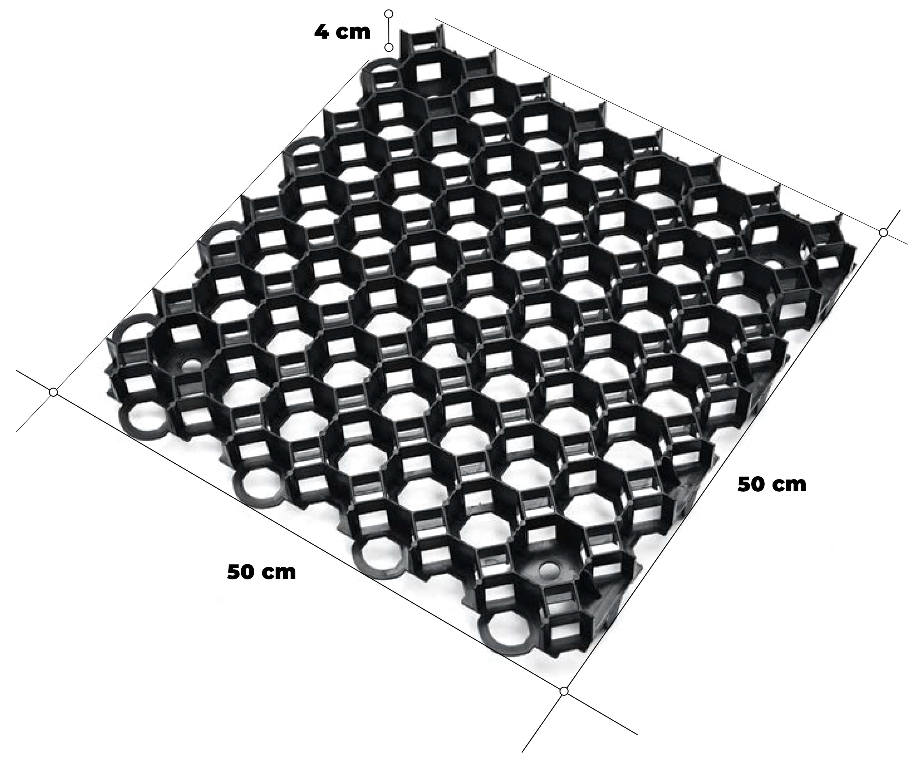 dlaždice trávníková 50x50x4cm PH ČER (10ks) 9.2 Kg MAXMIX Sklad14 304598