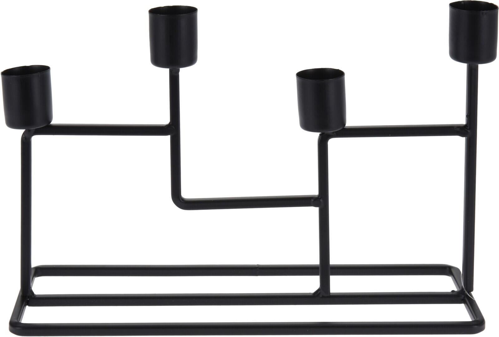 svícen 4ramenný 24,5x8x16cm kov.ČER 0.28 Kg MTA MAXMIX Sklad14 386275