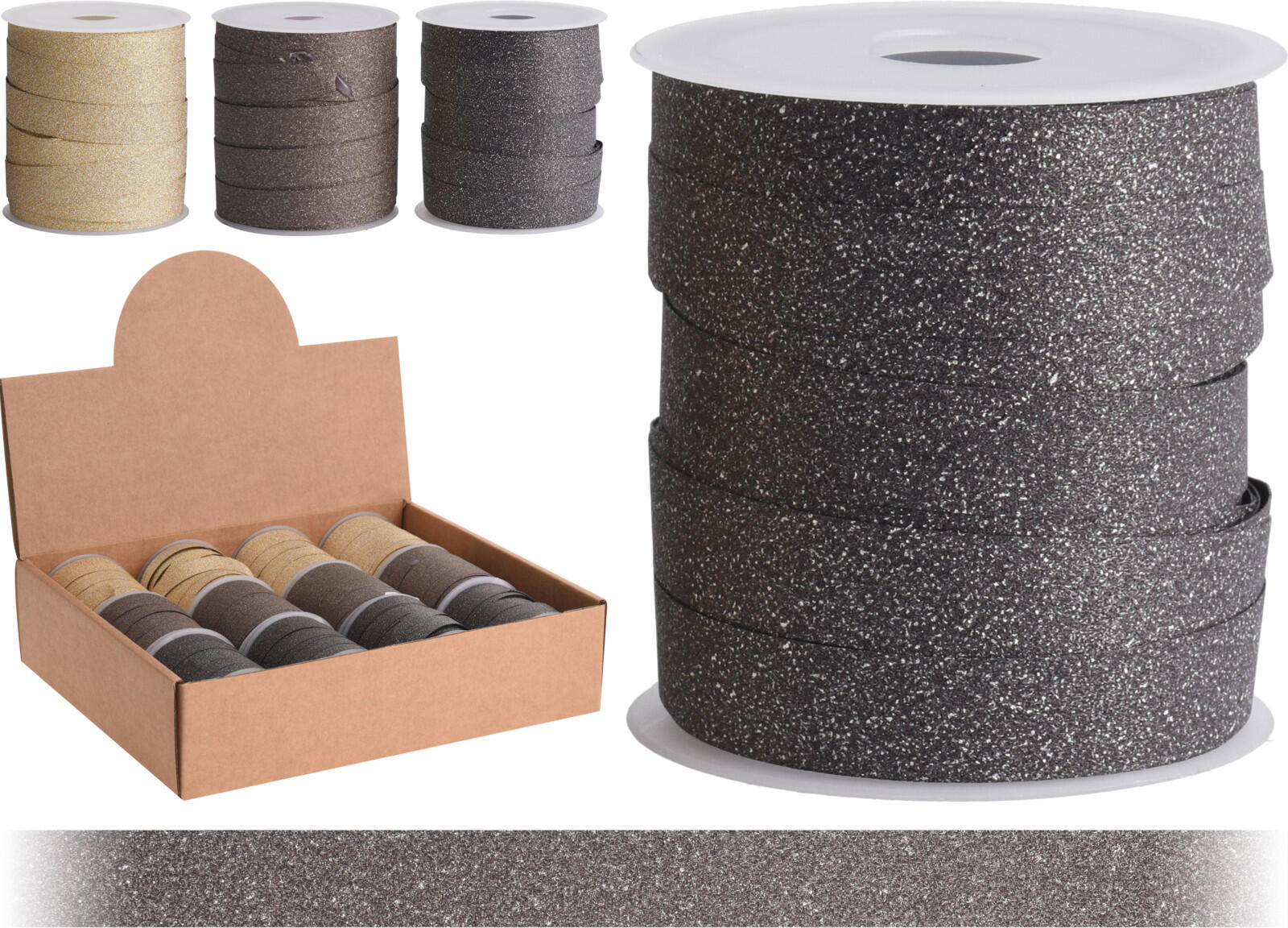 stuha vázací  10mx1cm GLITTER mix HN tm./HN sv./ZLA 0.01 Kg MTA MAXMIX Sklad14 386300