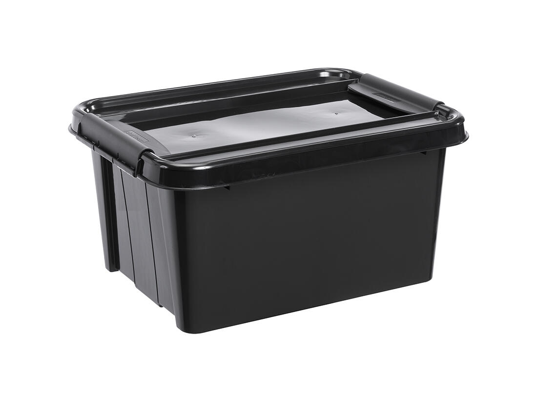 box úložný REC 32l, 51x39x25,8cm s víkem PH ČER 1.13Kg MAT MAXMIX Sklad14 716921