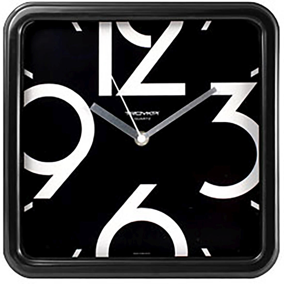 hodiny nástěnné 25x25cm PH ČER, minerální sklo (velký číselník) 0.62 Kg MAXMIX Sklad14 615012 61