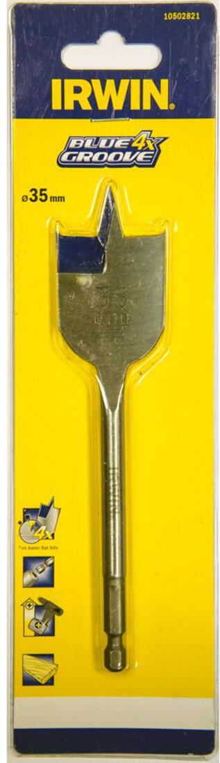 vrták do dřeva plochý BLUE GROOVE 35mm  IRWIN 0.1 Kg MTA MAXMIX Sklad14 671997