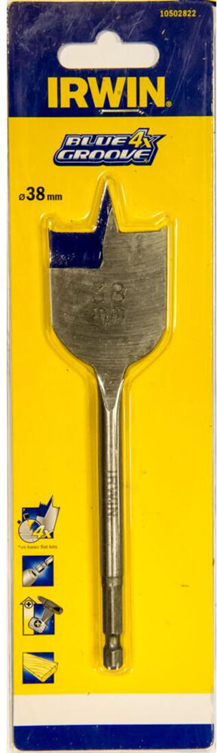 vrták do dřeva plochý BLUE GROOVE 38mm  IRWIN 0.08 Kg MTA MAXMIX Sklad14 671998