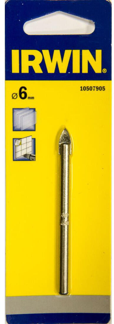 vrták do dlažby a skla  6mm IRWIN 0.01 Kg MTA MAXMIX Sklad14 671652