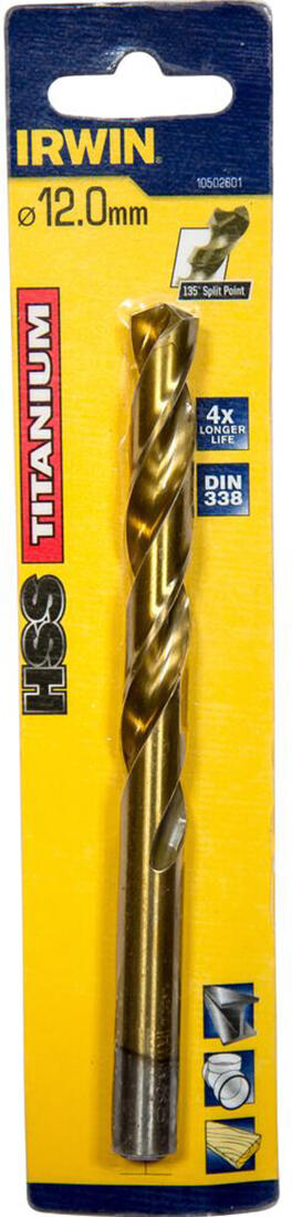 vrták do kovu HSS TITANIUM 12,0x101/151mm IRWIN 0.1 Kg MTA MAXMIX Sklad14 671307