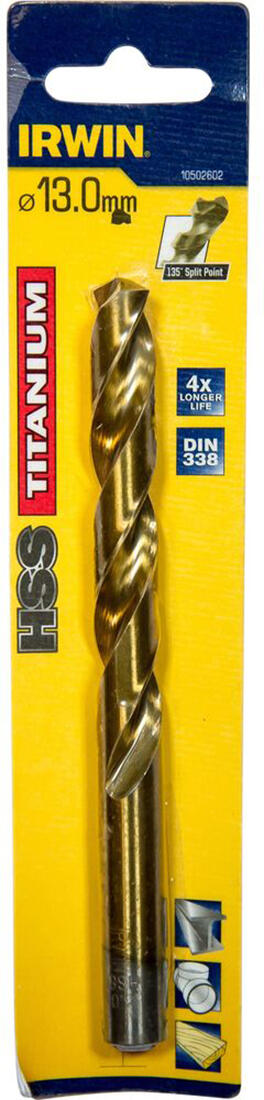 vrták do kovu HSS TITANIUM 13,0x101/151mm IRWIN 0.13 Kg MTA MAXMIX Sklad14 671308